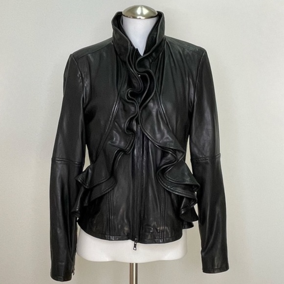 $898 Marissa Webb Davina Leather Jacket XS - Picture 4 of 10